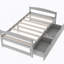 Lit plateforme simple avec deux tiroirs-1648579829