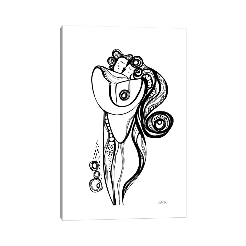 Embrace White by Soul Curry Art & Illustrations - Wrapped Canvas Painting, 152.5 cm H x 101.5 cm W