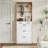 NEW OAK Color Shoe Cabinet  With 3 Doors 2 Drawers With Hanger,Large Space For Storage-1606804982