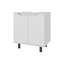 Meuble-lavabo de salle de bain pour lavabo sur piédestal - unité de rangement autoportante avec portes doubles, tablettes internes et conception à dos ouvert pour les petits espaces, blanc