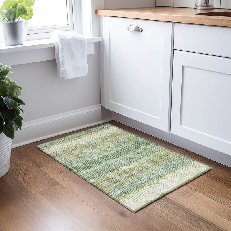 Rectangle Malek Indoor/Outdoor Area Rug with Non-Slip Backing, Rectangle 1'8" x 2'6"