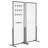 2' x 5.6' Grid Wall Panels Tower, Wire Gridwall Display Racks with T-Base Floorstanding, Double Side Gridwall Panels for Art Craft Shows, Retail Display with Extra Clips and Hooks