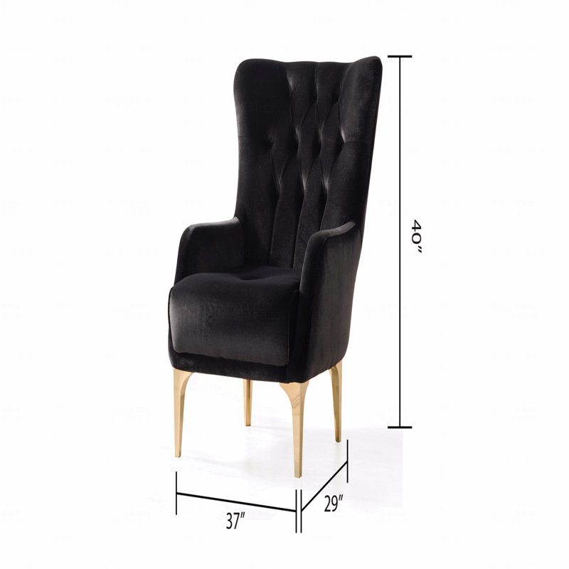 Chaise d'appoint de style moderne, Noir
