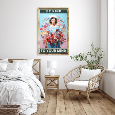 «Nurse Be Kind To Your Mind», reproduction sur toile