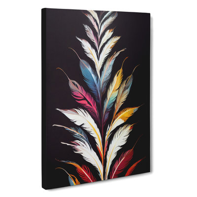 Feather Of Colour No.2 - Wrapped Canvas