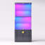 Vitrine 71 po avec lumières RVB et armoire de rangement verrouillable à 6 niveaux-748331217