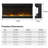 3 Sided Glass Electric Fireplace Multicolors,Inserts And Remote&App Control,Heater And Multicolors Flame Effect Combination,DIY Log&Crystal Combination-1155432922