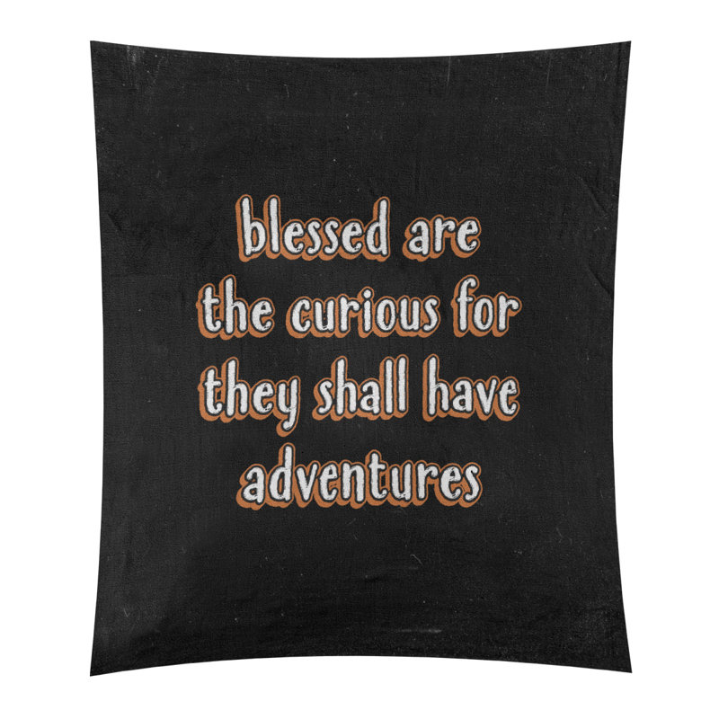 Tapisserie tableau noir en citation de polyester, H 27,5 po x l 37,5 po, Orange