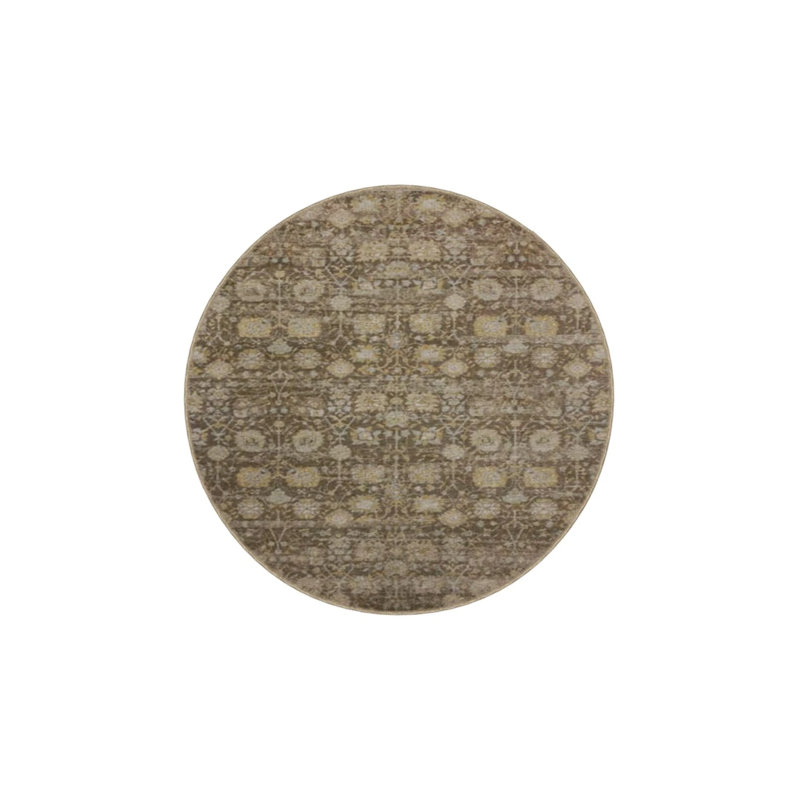 Floral Traditional Woven  Washable Rug, Rectangle 4'8" x 6'7"
