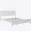 Grand lit plateforme en bois massif