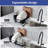 Adjustable Dish Drying Rack With Drainboard, Cutlery Holders, And Expandable Design