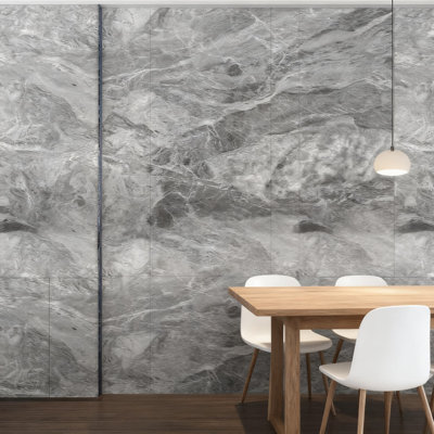 Rouleau de papier épais à contact de marbre mat - Papier peint adhésif en vinyle imperméable pour les comptoirs, les armoires, les dosserets, les tables et les bricolages