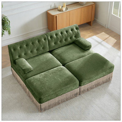 Canapé Chesterfield en velours de style Chesterfield