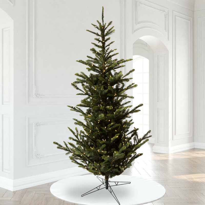 Alberta Green Spruce Artificial Christmas Tree with Warm White Lights with LED, 9' H