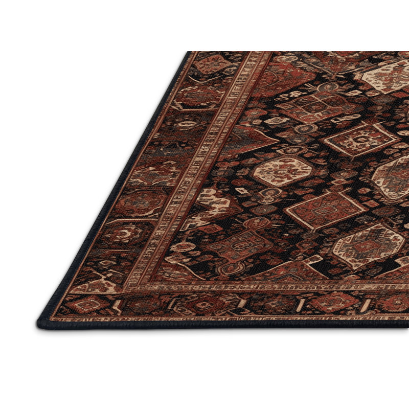 Tapis brun lavable à la machine, Carré 3 pi