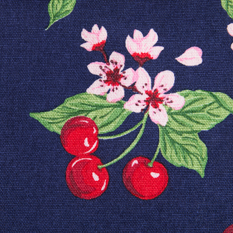 Ensemble de 2 mitaines de cerisier DRAPER, résistantes à la chaleur et antidérapantes en silicone, bleu marine / rouge, 7 po x 14 po