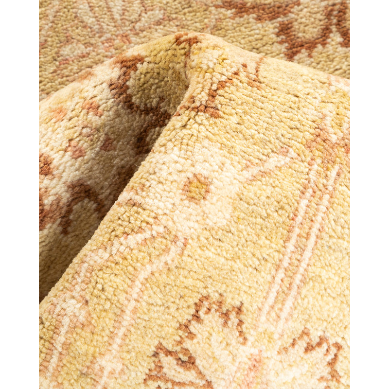 Tapis unique en laine noué à la main 3 pi 2 po x 5 pi 3 po New Age Eclectic