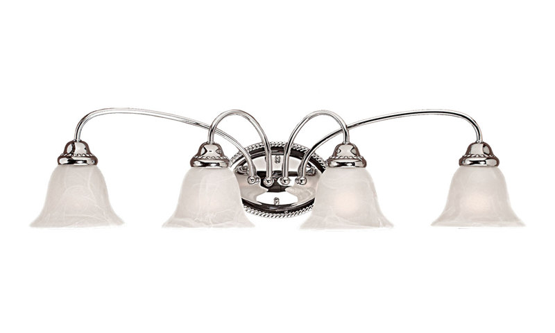 Éclairage pour salle de bain 4 lumières Bromwich, Chrome