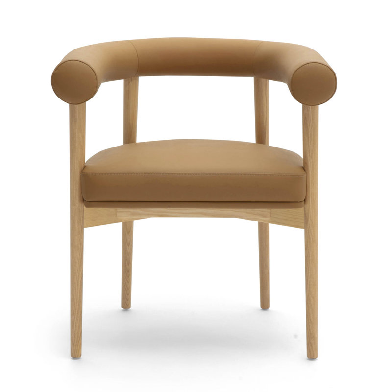Chaise en cuir Ruth Performance Performance, Naturel, Cognac