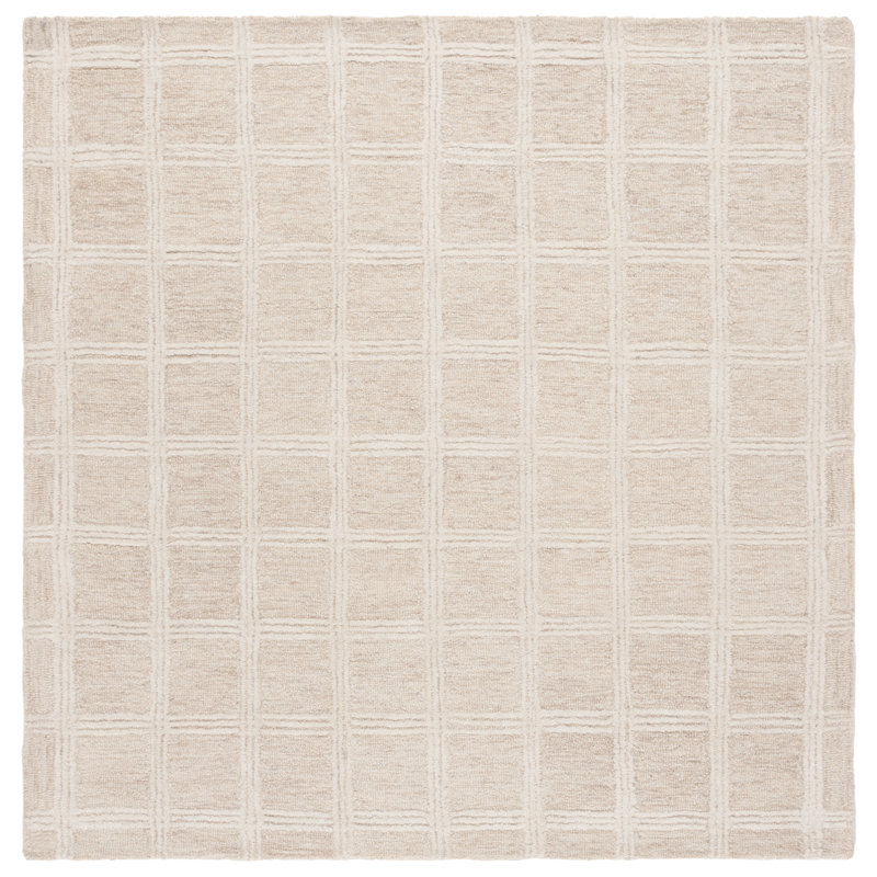Karnak Hand Tufted Wool & Cotton Plaid Rug, Rectangle 9' x 12'