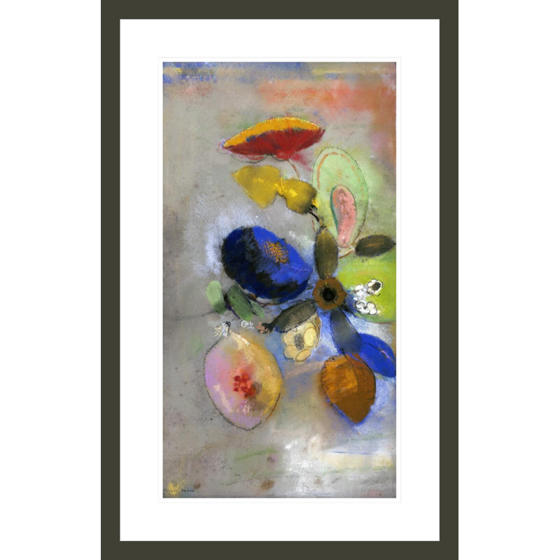 Fleurs par Odilon Redon - Impression sur toile, H 29,5 po x l 18,81 po
