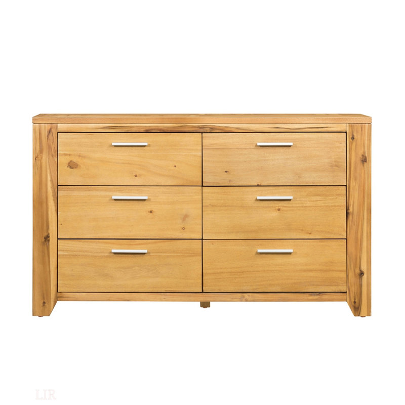 53X17x31.5" 6-Drawer Dresser , Six Spacious Drawers
