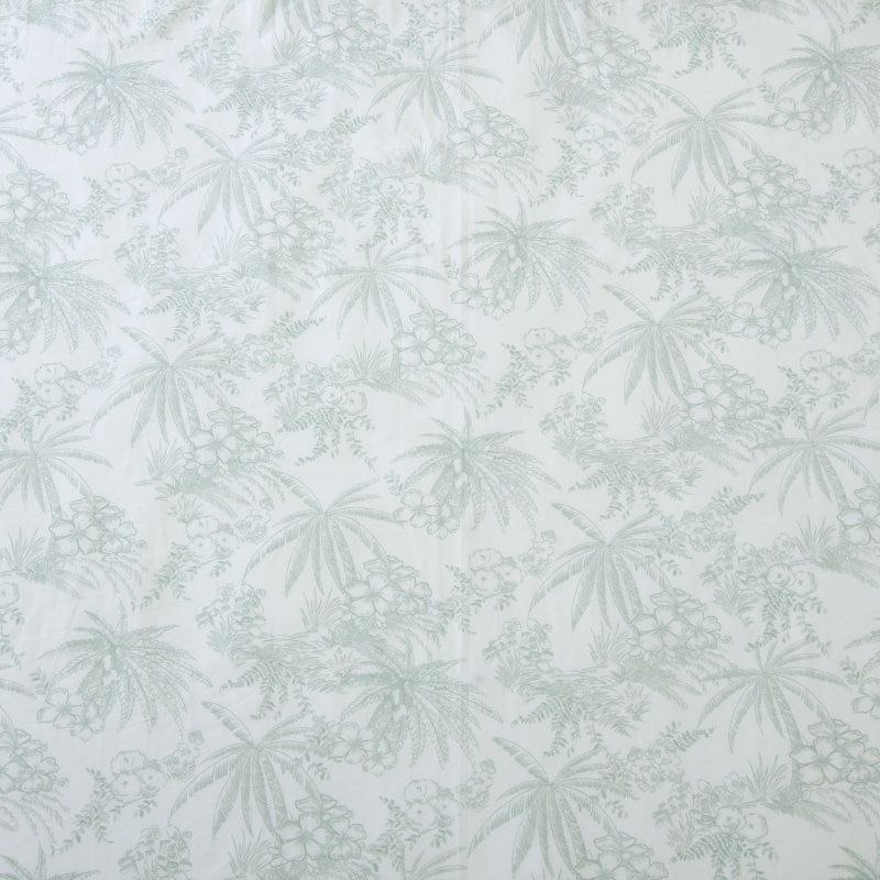Pen and Ink Green Cotton Percale Queen Sheet Set