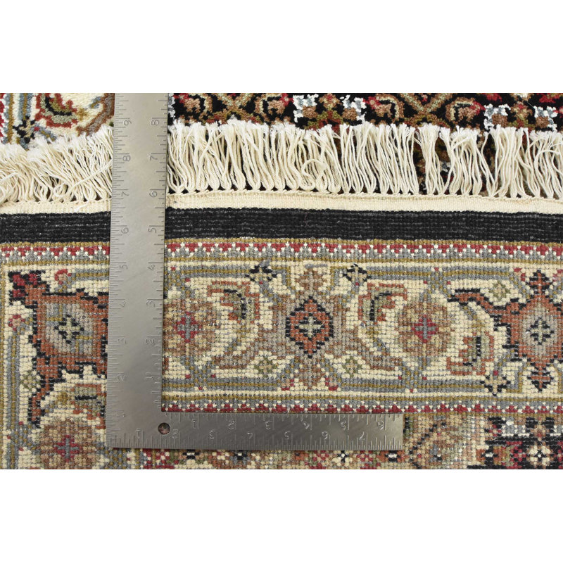 Neille One-of-a-Kind Runner 2'8" X 9'9" New Age Runner Wool Area Rug in Black/White/Brown
