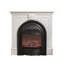 White Black Solid Wood Freestanding Fireplace-117437174