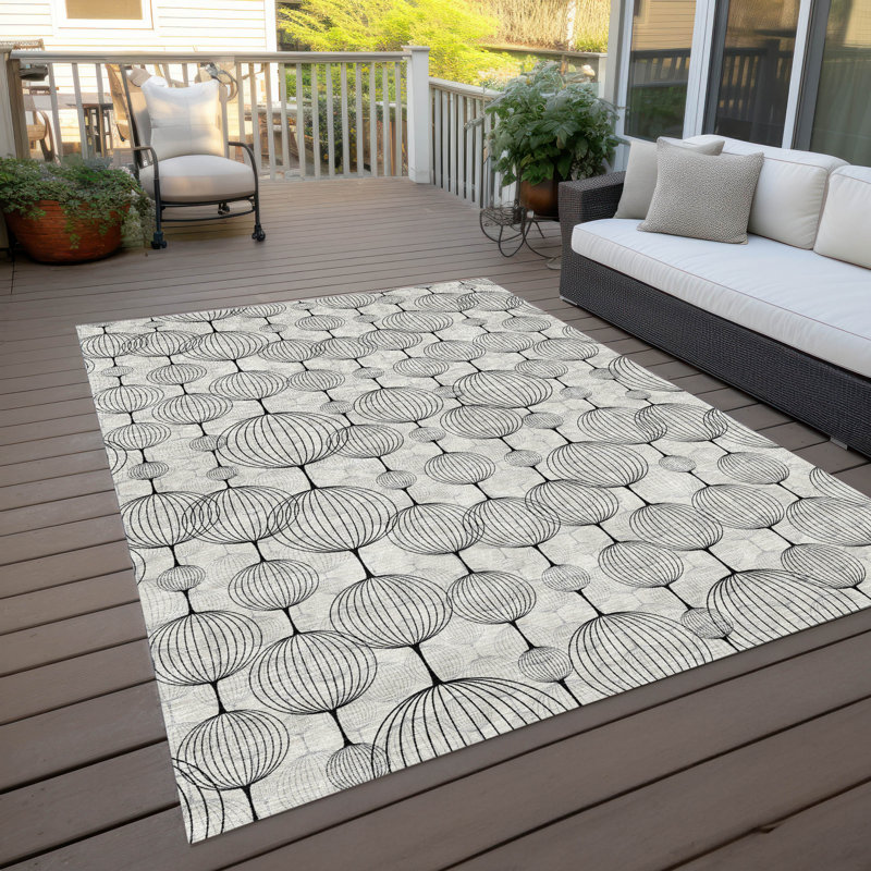 Mahaney Geometric Indoor Rug, Rectangle 5' x 7'6"