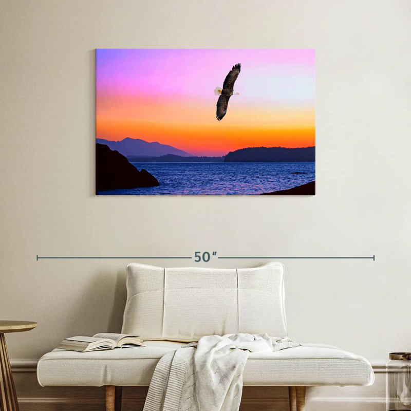 Brampt Bird Sunset, 26" H x 39" W