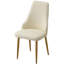 Chaises de salle à manger en cuir d'unité centrale (2), blanc avec des pieds en métal luxueux, confortable pour le salon et la cuisine (2 pièces), ergonomique solide