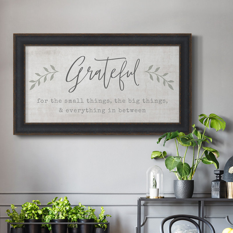 Grateful for Everything - Reproduction de photo sur toile, H 29 po x l 53 po x P 2,5 po