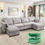 Canapé-lit modulaire convertible de 6 pièces Hashim-492556929