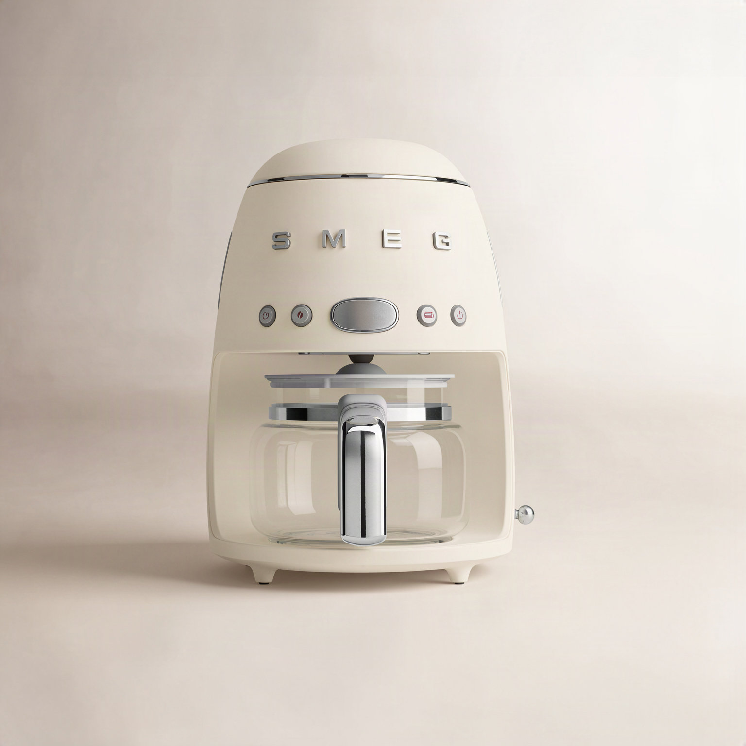 SMEG 50's Retro 10-Cup Drip Coffee Machine, Cream