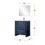Ensemble de meuble-lavabo simple 30 po avec plateau en marbre et miroir Lafarre-97832500-113110524