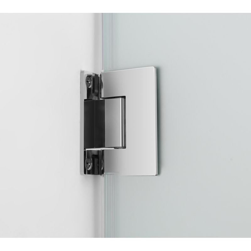 Belmore GS Hinged Frameless Shower Door, Chrome, Frosted