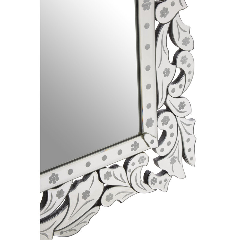 Kelliher Solid Wood Flat Wall Mirror