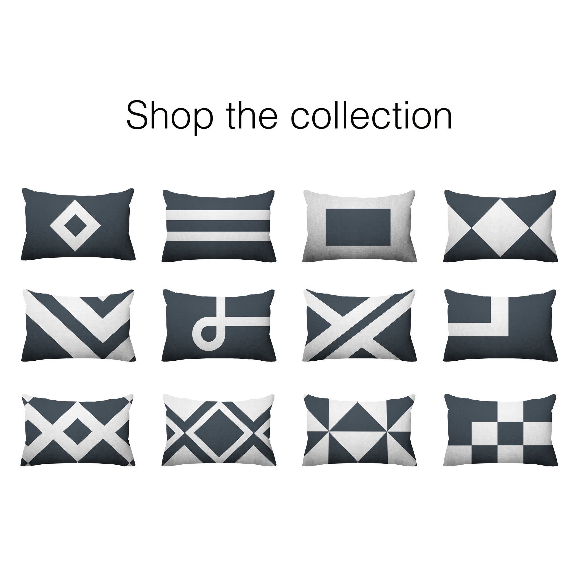 York Geometric Indoor/Outdoor Throw Pillow, Gray