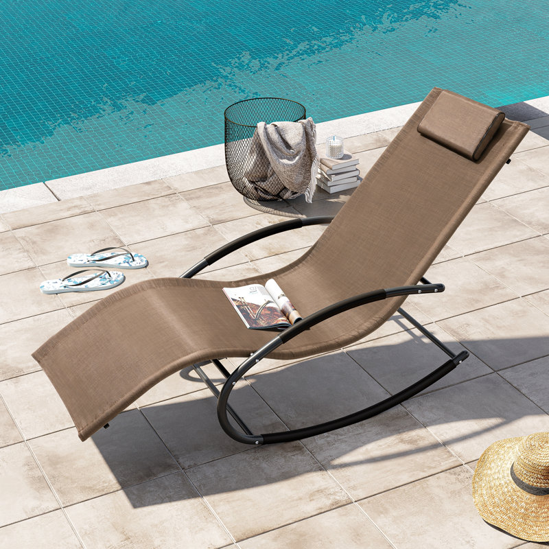 Chaise berçante Adwick, Brun, Noir