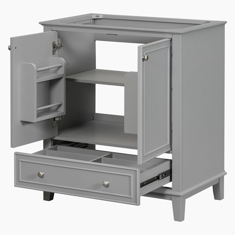 Base de meuble-lavabo simple 29,5 po seulement, Gris