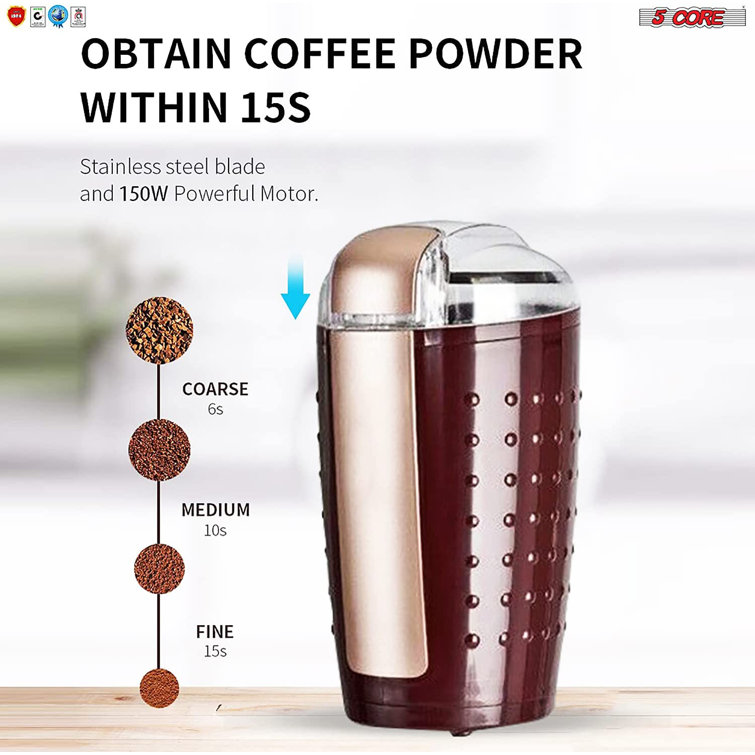 Brentwood Electric Coffee & Spice Grinder Stainless Steel 4oz 150W