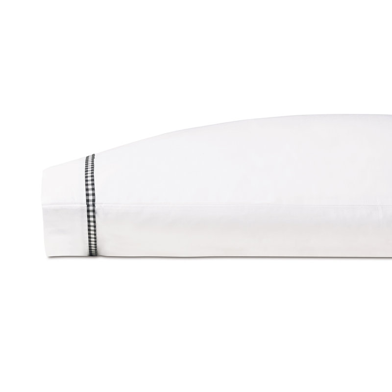 Malaya Egyptian Cotton Percale, Black, Queen Pillowcase