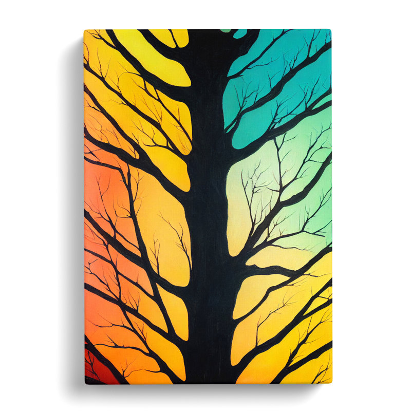 Abstract Tree Colours Vol.1 - Wrapped Canvas, 76cm H x 50cm W x 3cm D