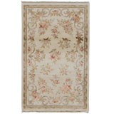 Hand Knotted Area Rug in Ivory