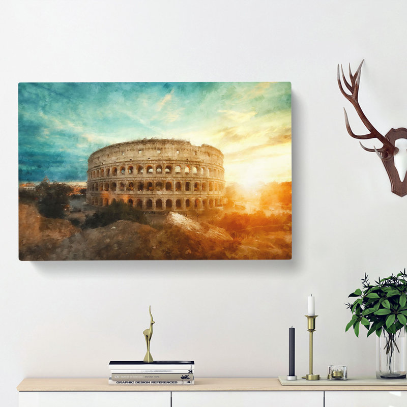 The Coliseum In Rome Italy - Wrapped Canvas Print, 50cm H x 76cm W x 3cm D