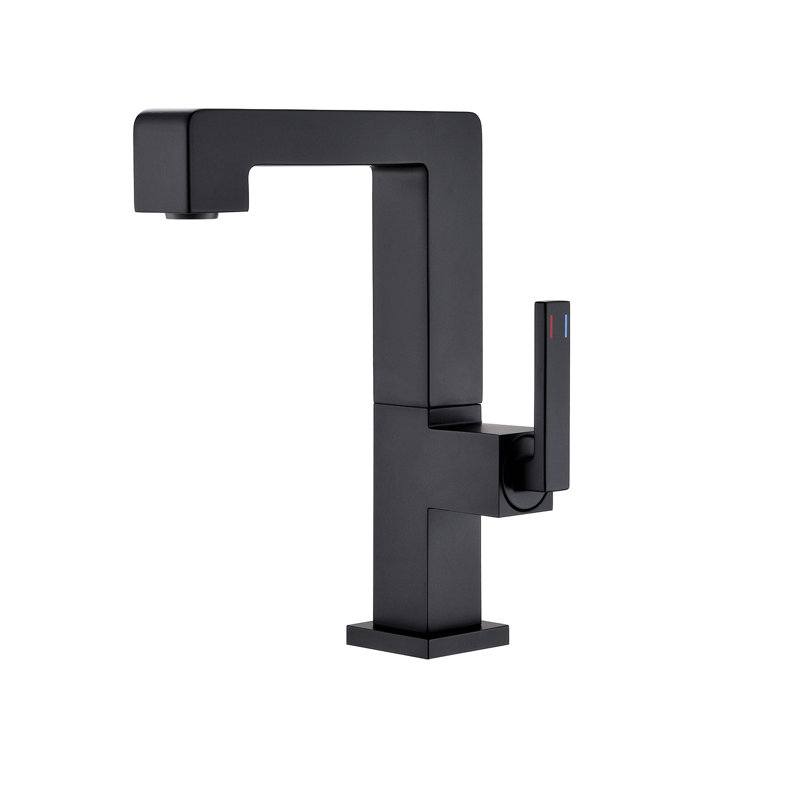Single-Hole Single-Handle Bathroom Faucet, Matte Black