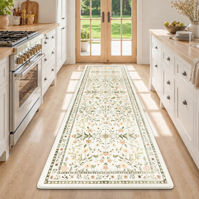 71"×24" Floral Anti-Fatigue Kitchen Mat