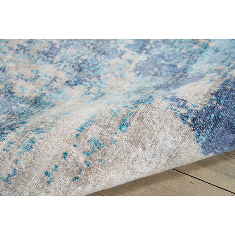 Tapis bleu sarcelle Kelleia, Rectangle 9 pi x 12 pi