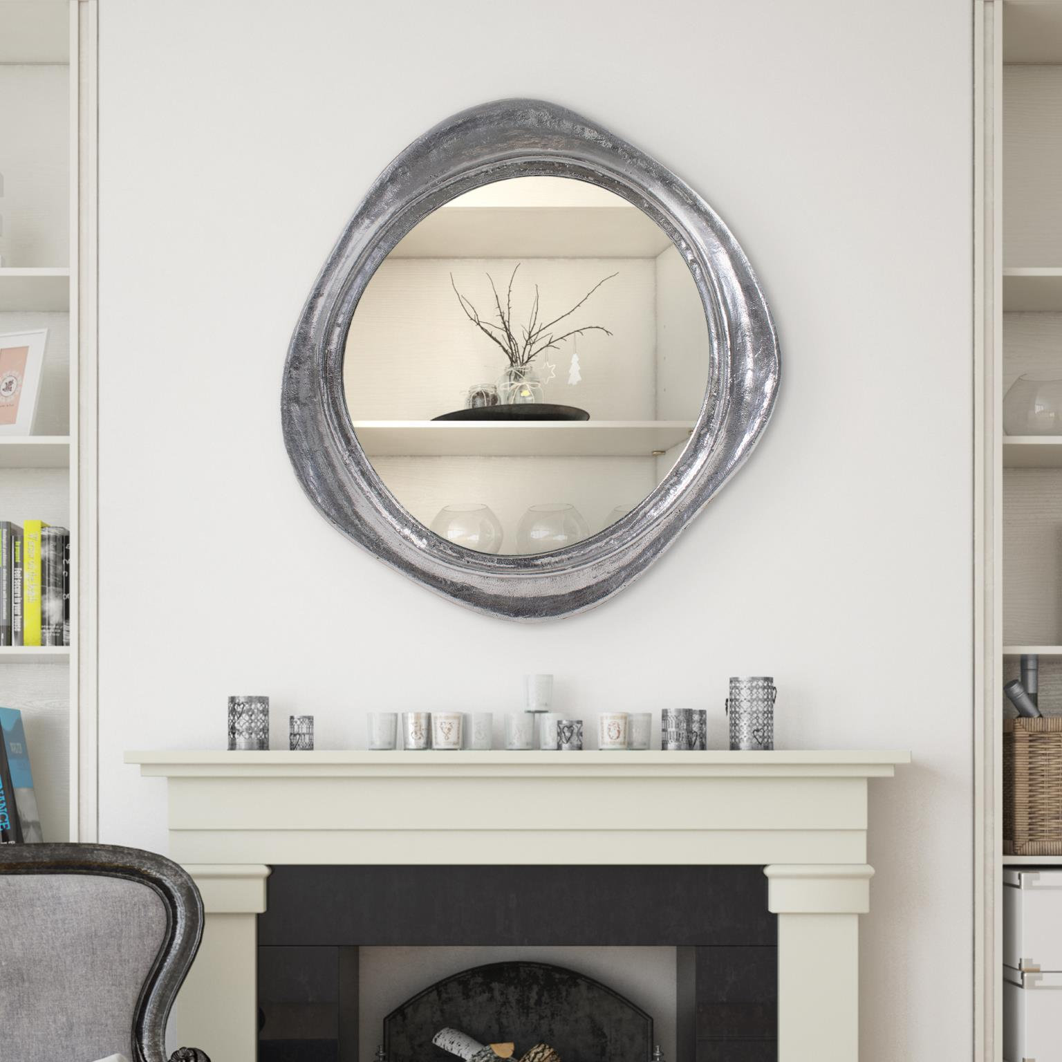 27" Cast Iron Accent Mirror